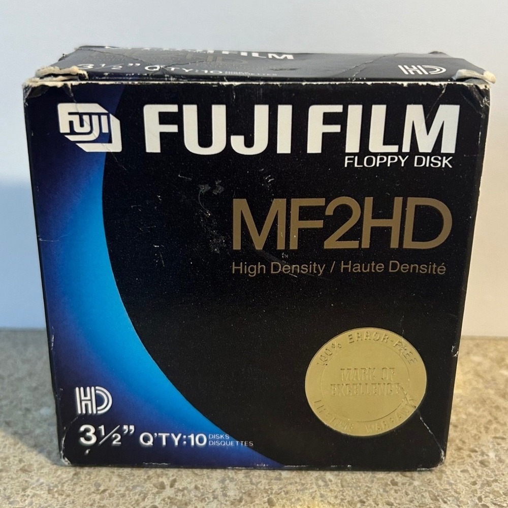 FujiFilm‎ Floppy Disk MF2HD 3.5" 9 Pack Disks Black High Density 1.44MB 2HD
